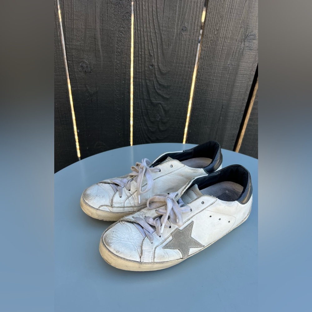 Golden Goose White and Gray Sneakers - Picture 4 of 6